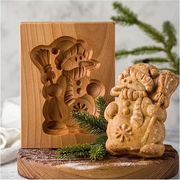 Other - Wooden Cookie Molds Baking, Wood Cookie Stamp Cutter Carved Biscuit Embossing Gi